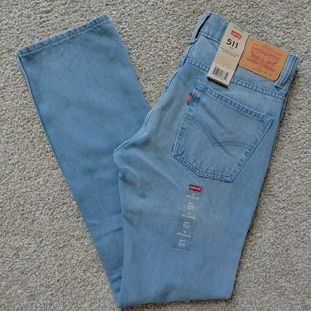 NWT 16 Reg Levi's 511 Slim Stretch Light Wash Jeans - Picture 1 of 11